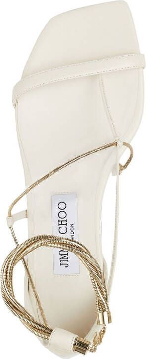 Jimmy Choo Oriana chain-straps flat sandals White