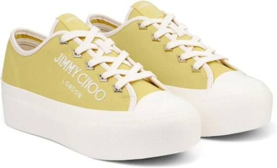 Jimmy Choo Palma Maxi canvas sneakers Yellow