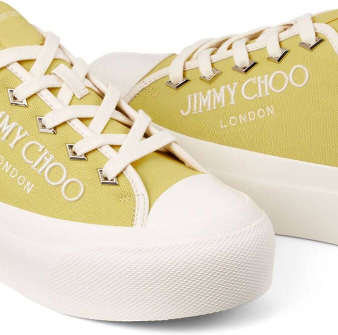 Jimmy Choo Palma Maxi canvas sneakers Yellow