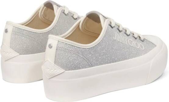 Jimmy Choo Palma Maxi glitter sneakers Silver