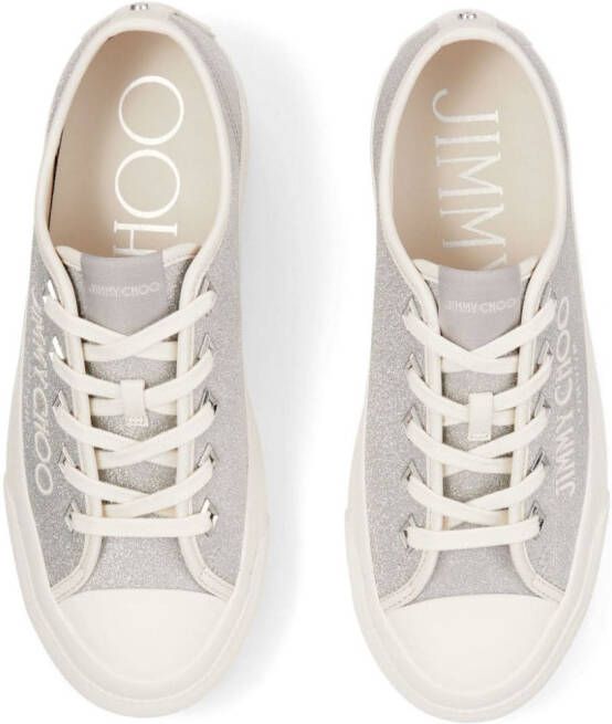 Jimmy Choo Palma Maxi glitter sneakers Silver