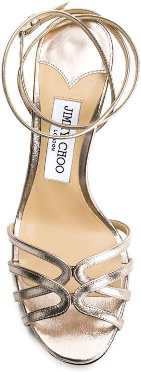 Jimmy Choo Platinum Mimi 100 sandals Metallic