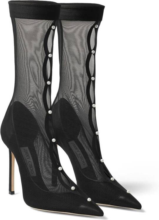Jimmy Choo Psyche 110mm pointed-toe boots Black