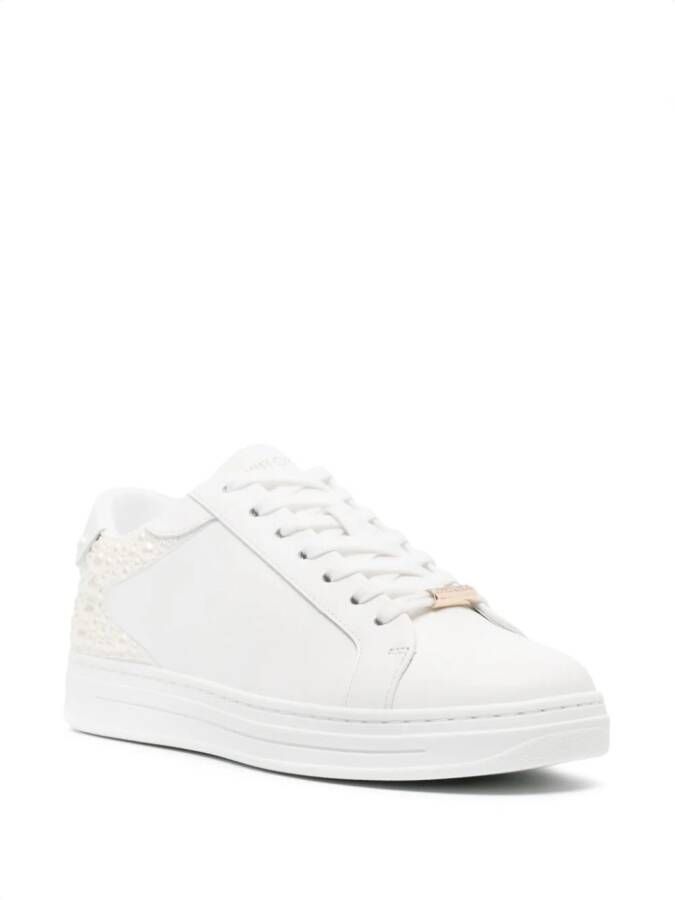 Jimmy Choo Rome F pearl-embellished sneakers White