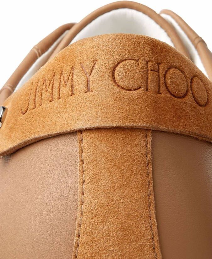 Jimmy Choo Rome M leather sneakers Brown