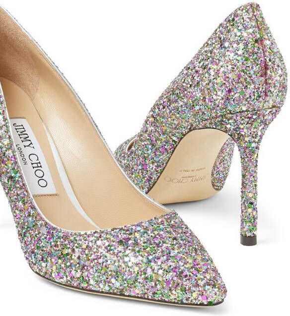 Jimmy Choo Romy 85mm glitter pumps Multicolour