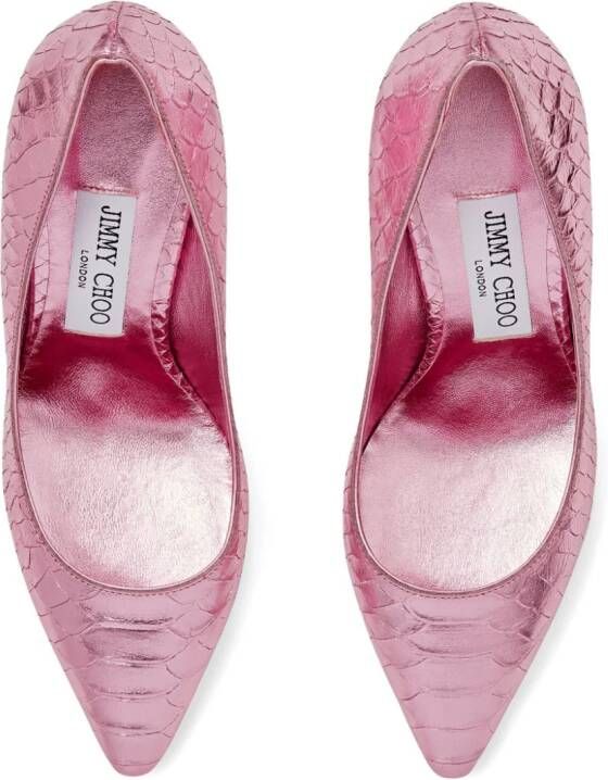 Jimmy Choo Romy 85mm leather pumps Pink