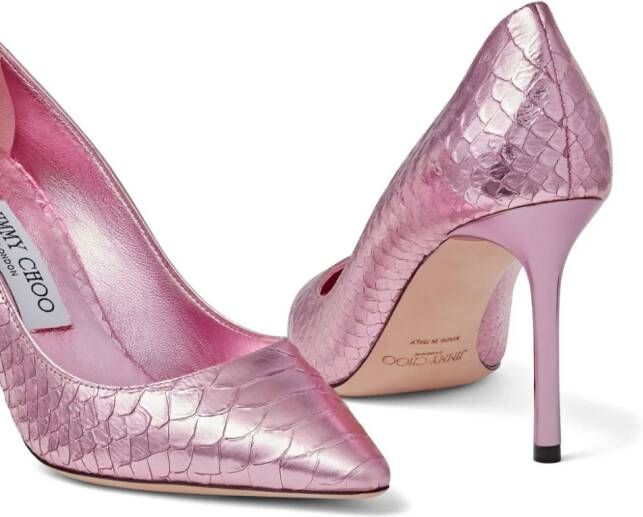 Jimmy Choo Romy 85mm leather pumps Pink