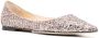 Jimmy Choo Romy glitter-embellished pointed-toe ballet flats Pink - Thumbnail 2