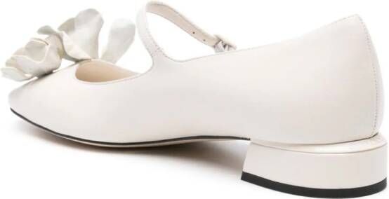 Jimmy Choo Rosa leather ballerina shoes White