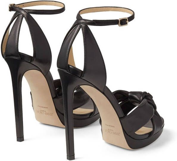 Jimmy Choo Rosie 120mm knotted sandals Black