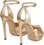 Jimmy Choo Rosie 120mm metallic-effect sandals Gold - Thumbnail 3