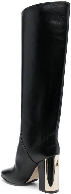 Jimmy Choo round-toe block-heel boots Black