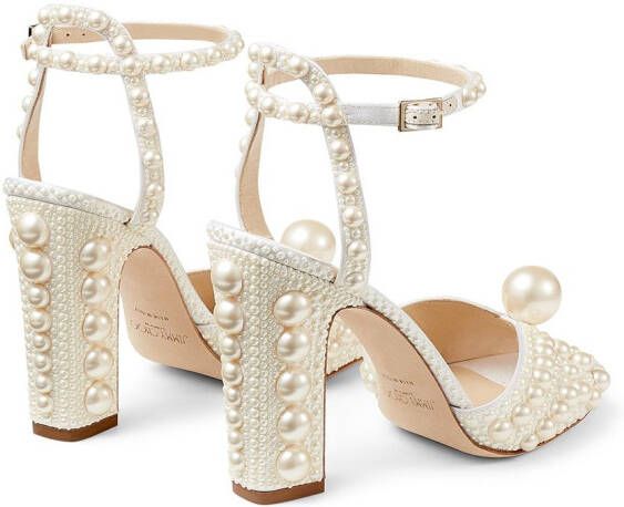 Jimmy Choo Sacaria pearl-embellished sandals White
