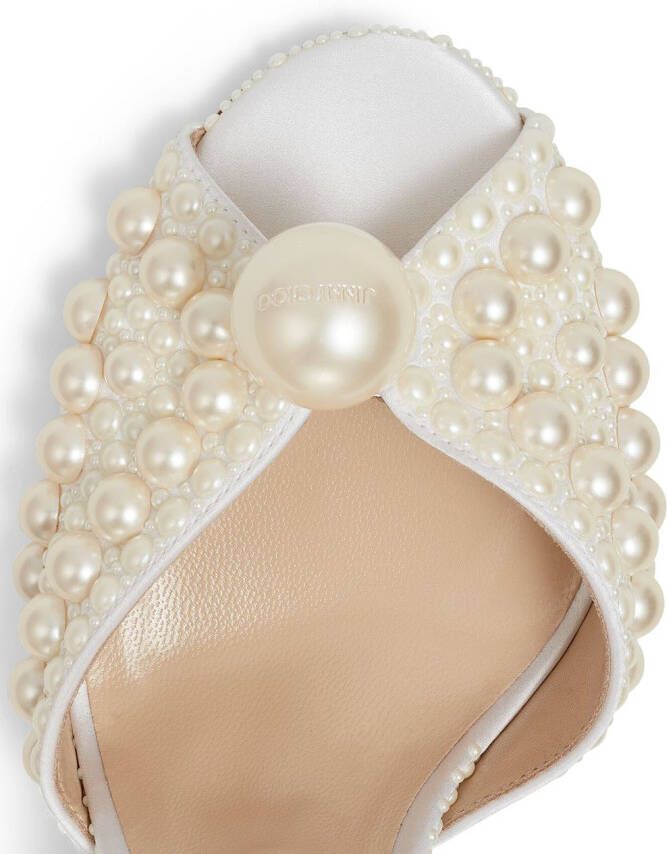Jimmy Choo Sacaria pearl-embellished sandals White