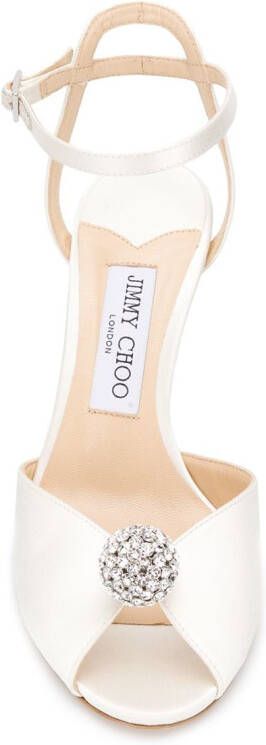 Jimmy Choo Sacora 85mm sandals White