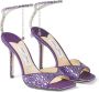 Jimmy Choo Saeda 100mm crystal-embellished sandals Purple - Thumbnail 2