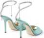 Jimmy Choo Saeda 100mm crystal-embellishment sandals Green - Thumbnail 3