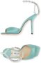 Jimmy Choo Saeda 100mm crystal-embellishment sandals Green - Thumbnail 4