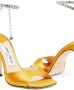 Jimmy Choo Saeda 100mm crystal-embellishment sandals Yellow - Thumbnail 4