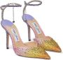 Jimmy Choo Saeda 100mm Crystal Pumps Purple - Thumbnail 2