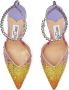 Jimmy Choo Saeda 100mm Crystal Pumps Purple - Thumbnail 4