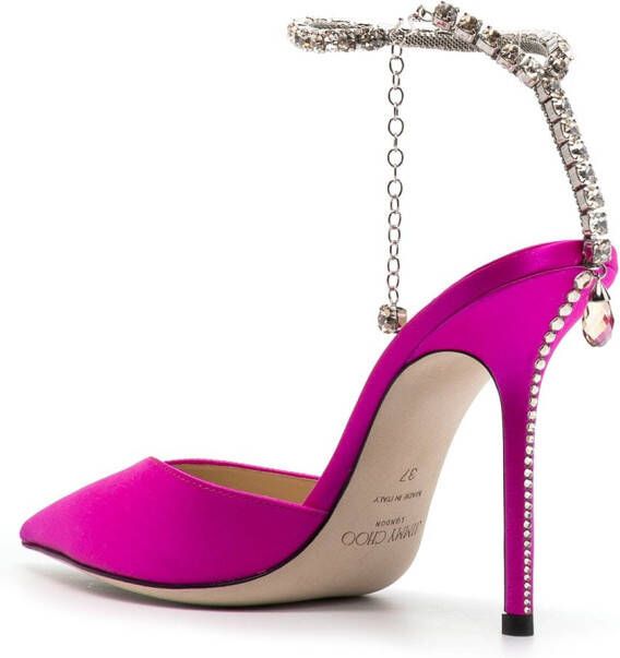 Jimmy Choo Saeda 100mm satin pumps Pink