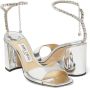 Jimmy Choo Saeda 85mm leather sandals Silver - Thumbnail 5