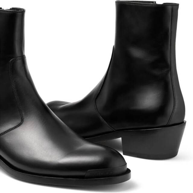Jimmy Choo Sammy M leather ankle boots Black