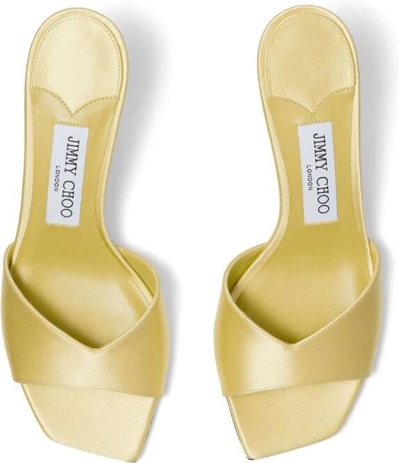 Jimmy Choo Skye 70mm satin mules Yellow