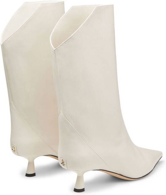 Jimmy Choo Vari 45mm pointed boots White