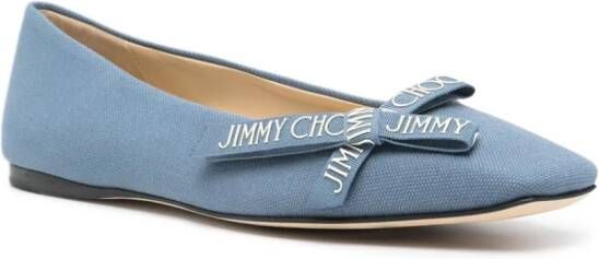 Jimmy Choo Veda canvas ballerina shoes Blue