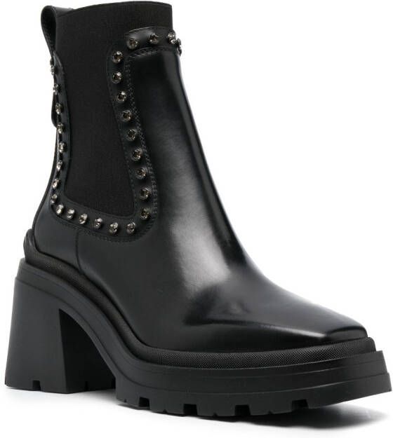Jimmy Choo Veronique 80mm leather boots Black