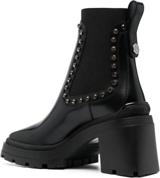 Jimmy Choo Veronique 80mm leather boots Black