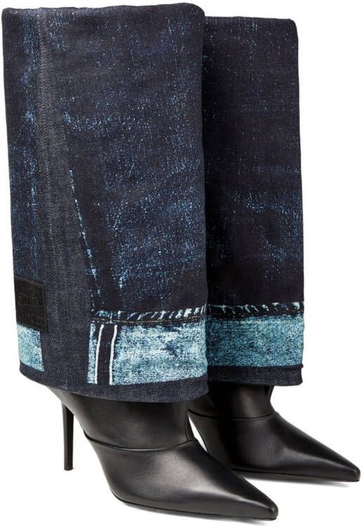 Jimmy Choo x Jean Paul Gaultier 90mm cuff over-the-knee boots Black
