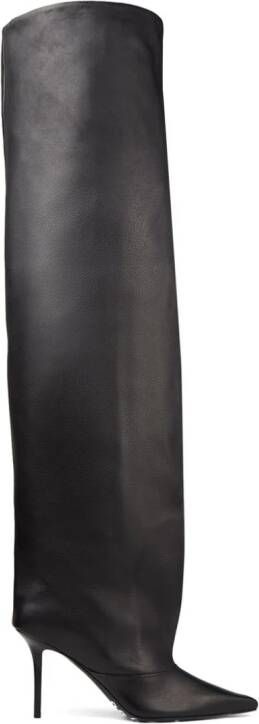 Jimmy Choo x Jean Paul Gaultier 90mm cuff over-the-knee boots Black