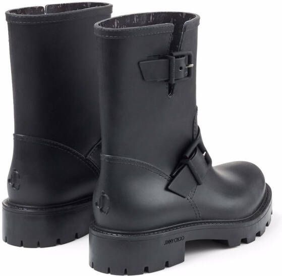 Jimmy Choo Yael flat rain boots Black