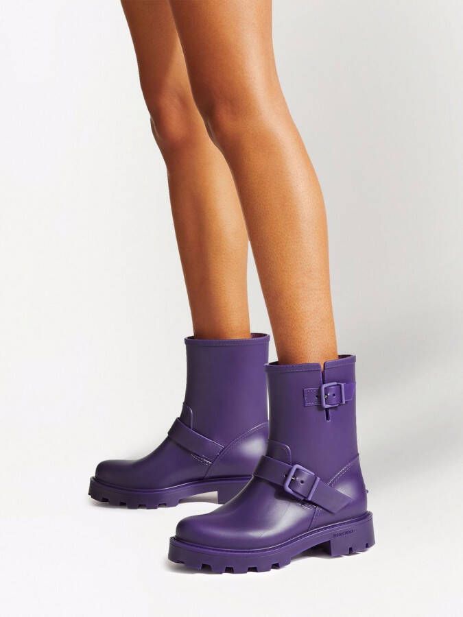 Jimmy Choo Yael flat rain boots Purple