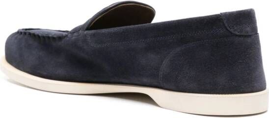 John Lobb Pace suede loafers Blue