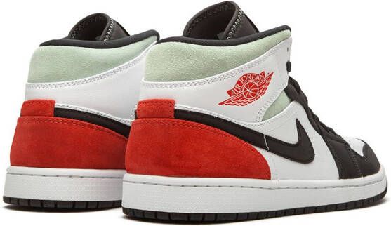 Jordan 1 Mid SE "Red Grey Black Toe" sneakers White