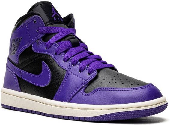 Jordan 1 Mid "Black Purple" sneakers