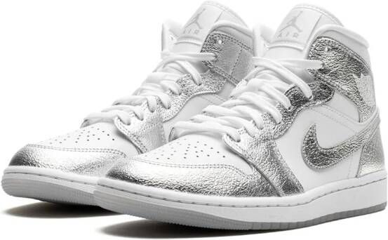 Jordan Air 1 Mid SE "Metallic Silver" sneakers White