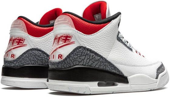 Jordan Air 3 Retro SE-T Denim "Japan Exclusive Fire Red" sneakers White