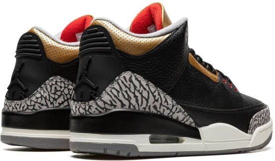 Jordan Air 3 "Black Cement Gold" sneakers