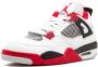 Jordan Air 4 Retro "Fire Red" sneakers White - Thumbnail 4