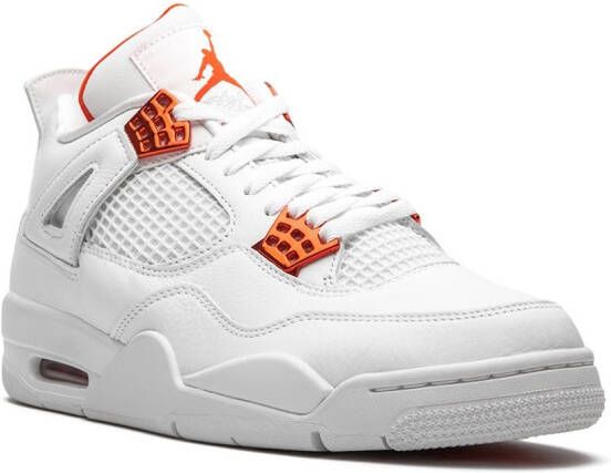 Jordan Air 4 Retro "Metallic Pack Orange" sneakers White
