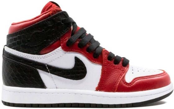 Jordan Kids Air Jordan 1 High Retro "Satin Snake" sneakers Red