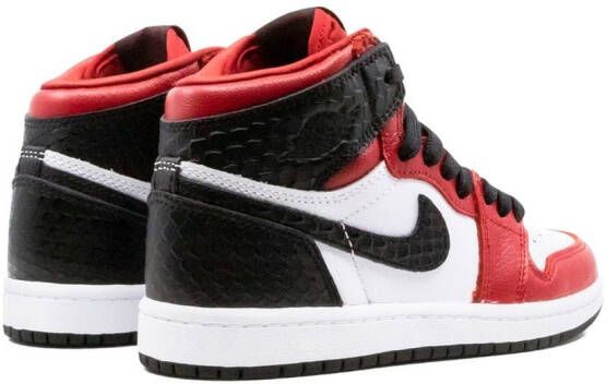 Jordan Kids Air Jordan 1 High Retro "Satin Snake" sneakers Red