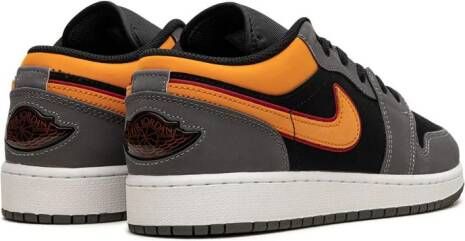 Jordan Kids Air Jordan 1 Low SE "Vivid Orange" sneakers Black