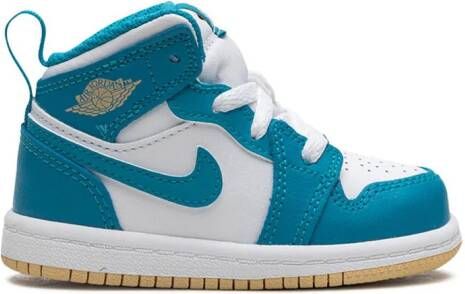 Jordan Kids Air Jordan 1 Mid "Aquatone" sneakers White